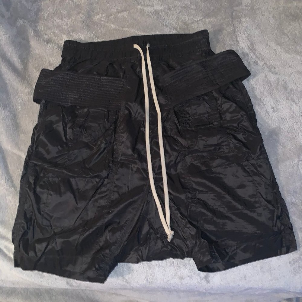 RICK OWENS CREATCH CARGO SHELL SHORTS